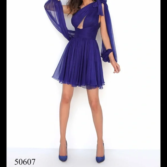 tarik ediz royal blue dress Barbie x Unique Vintage Blue & White Suburban Shopper Sundress